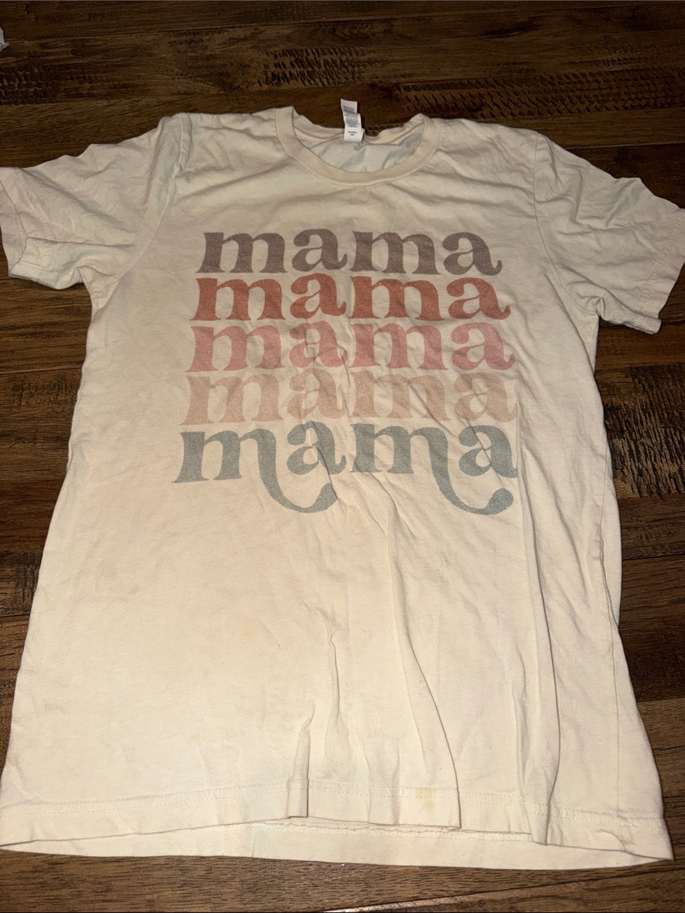 Mama Graphic Tee for Kids - Cream with Pastel Prints